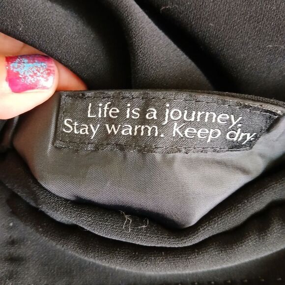 Gallery Macys Black Coat Machine Washable Coat SIZE S - Picture 10 of 15